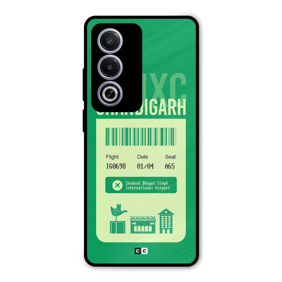 Chandigarh Boarding Pass Metal Back Case for Oppo A3 Pro