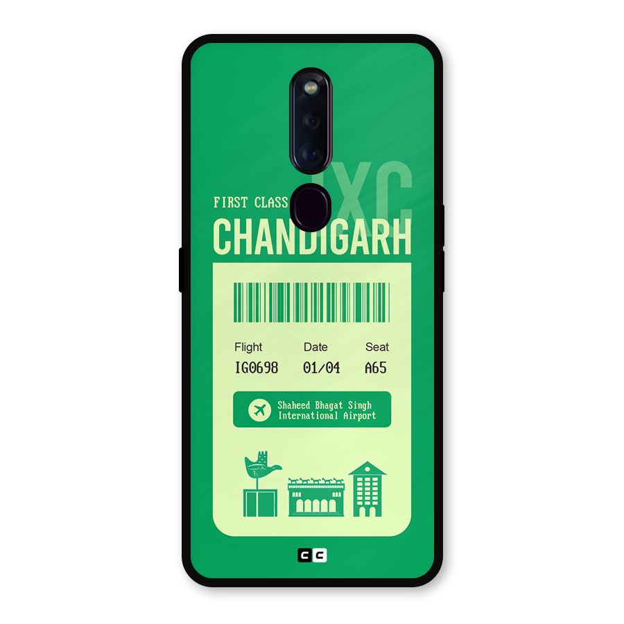 Chandigarh Boarding Pass Metal Back Case for Oppo F11 Pro
