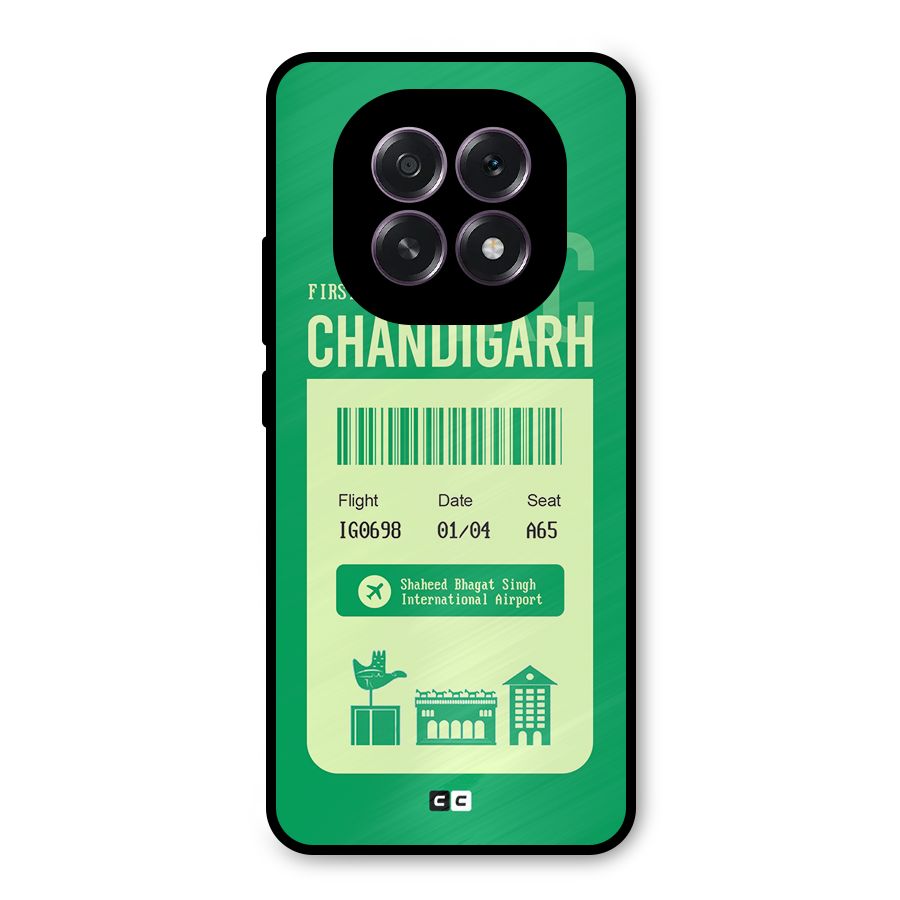 Chandigarh Boarding Pass Metal Back Case for Oppo F29