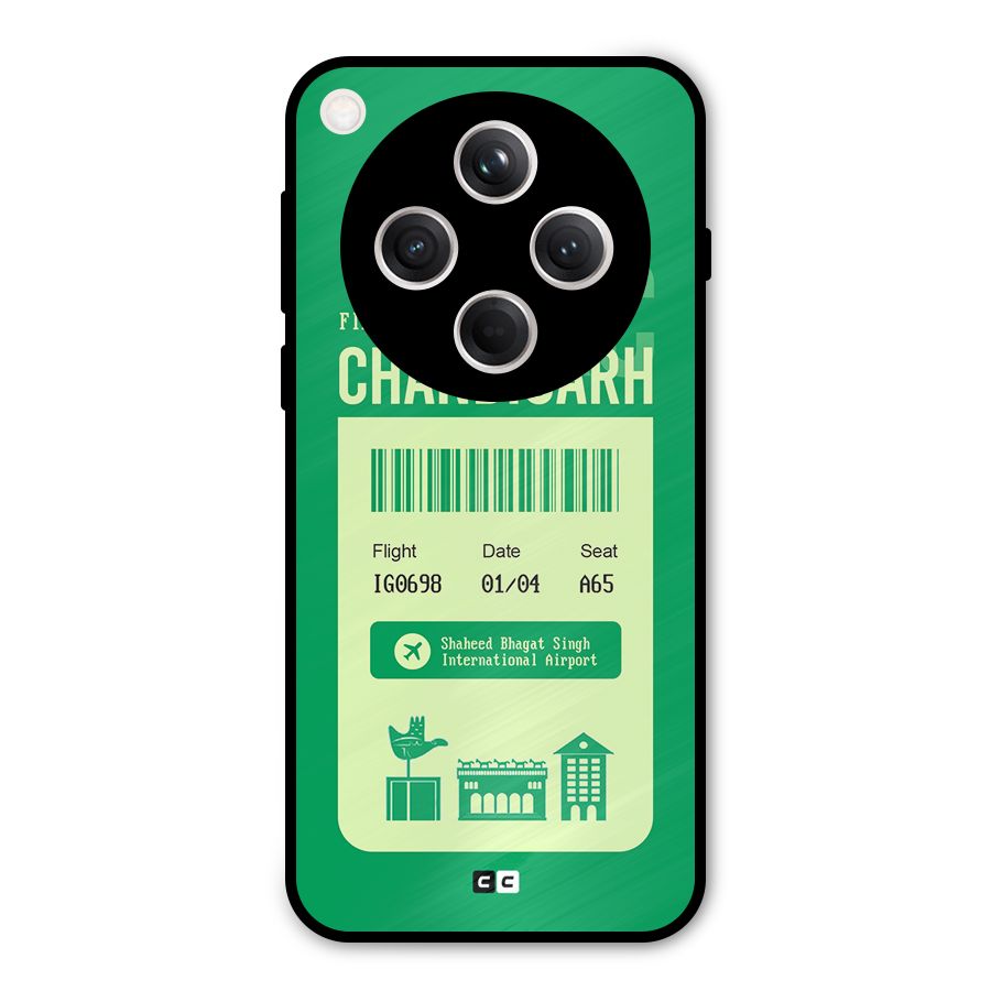 Chandigarh Boarding Pass Metal Back Case for Oppo Find X8