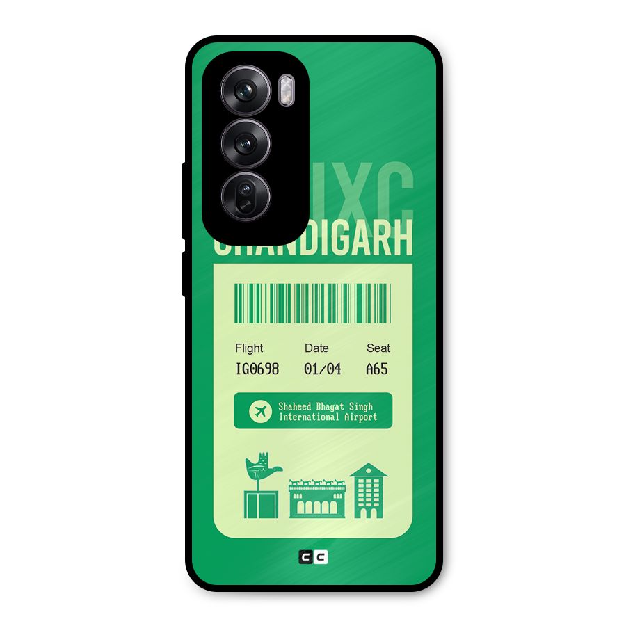 Chandigarh Boarding Pass Metal Back Case for Oppo Reno12 Pro