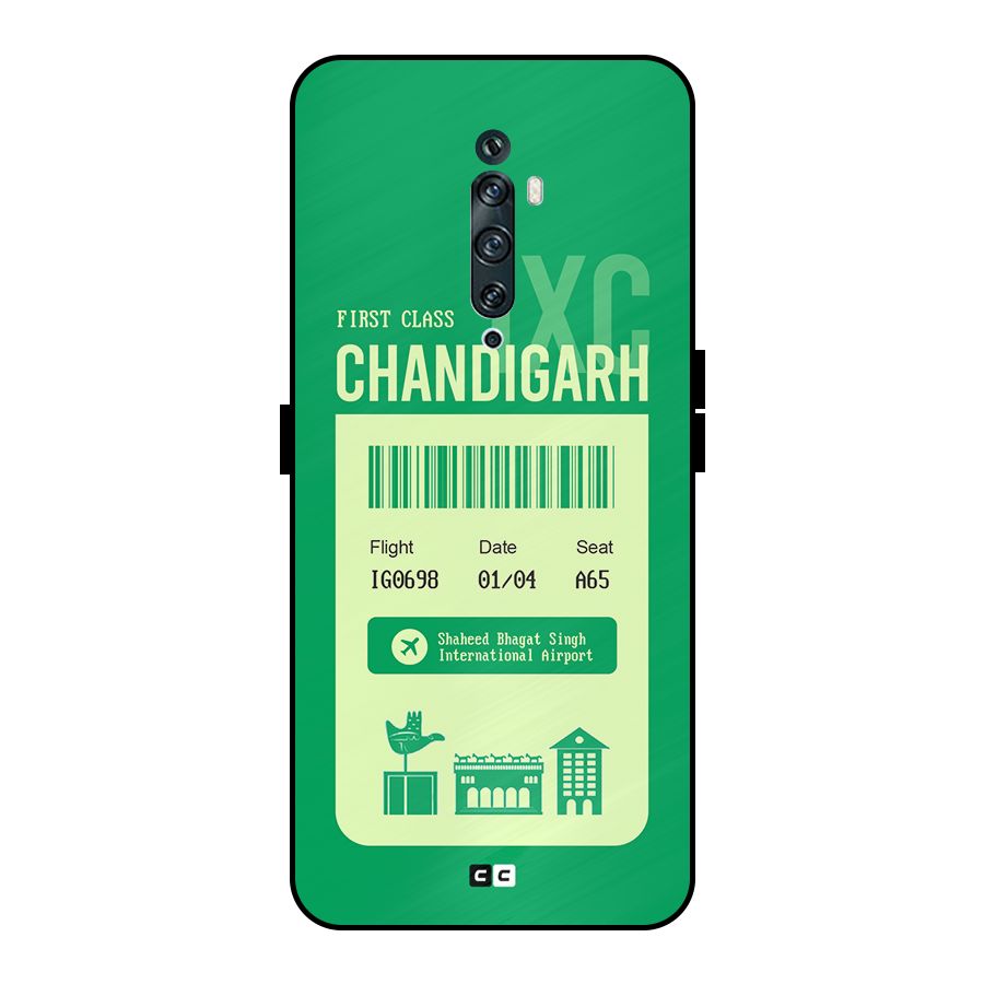 Chandigarh Boarding Pass Metal Back Case for Oppo Reno2 F