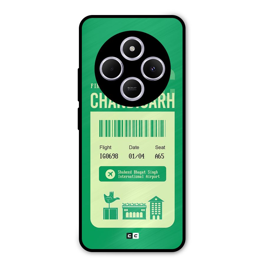 Chandigarh Boarding Pass Metal Back Case for Poco C75 5G