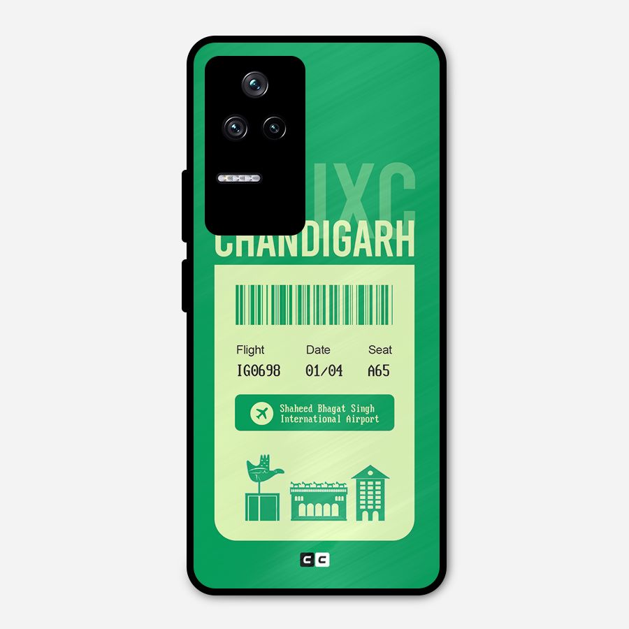 Chandigarh Boarding Pass Metal Back Case for Poco F4 5G