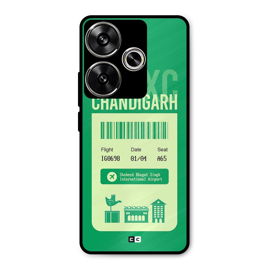 Chandigarh Boarding Pass Metal Back Case for Poco F6