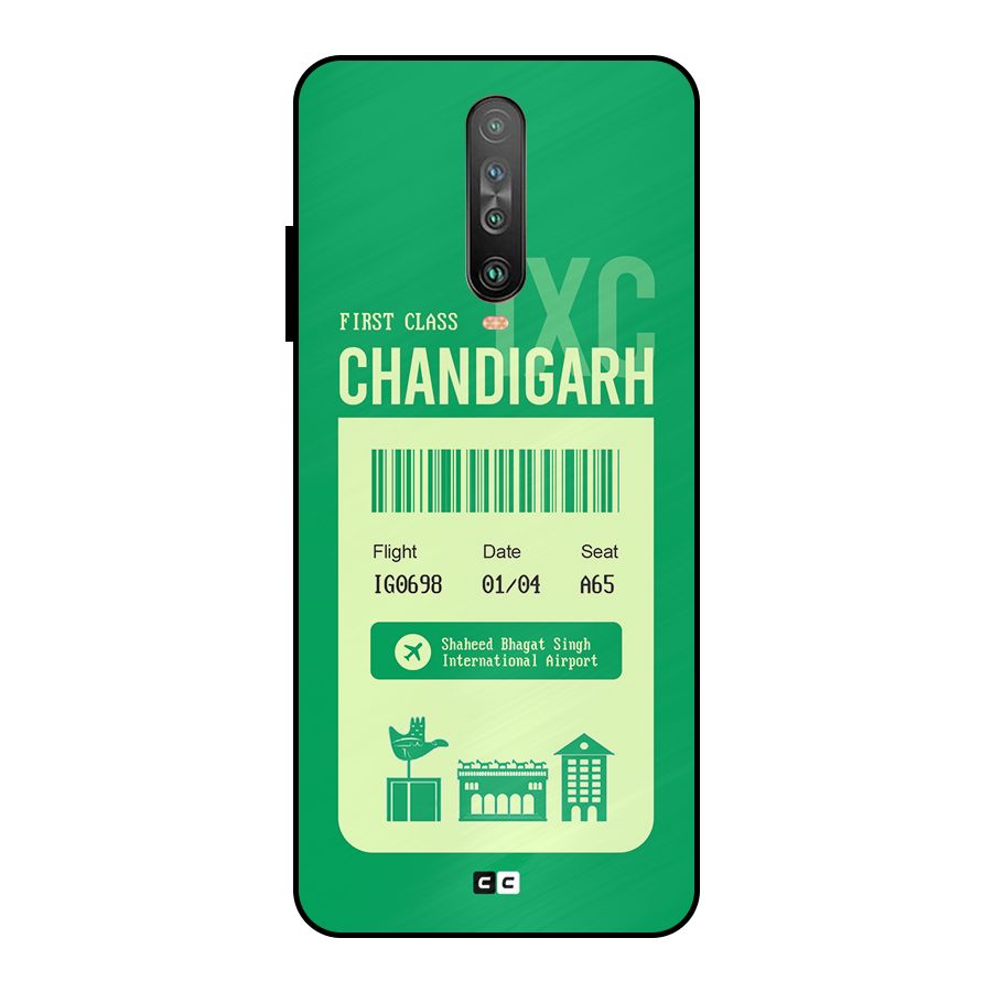 Chandigarh Boarding Pass Metal Back Case for Poco X2