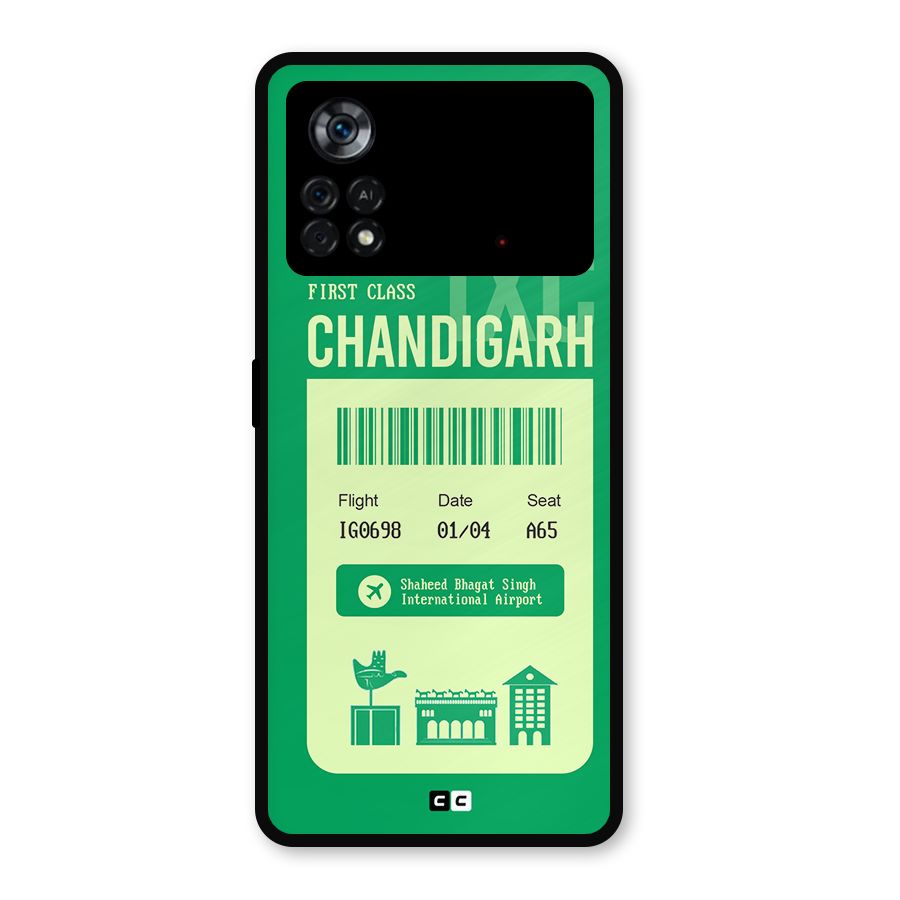 Chandigarh Boarding Pass Metal Back Case for Poco X4 Pro 5G