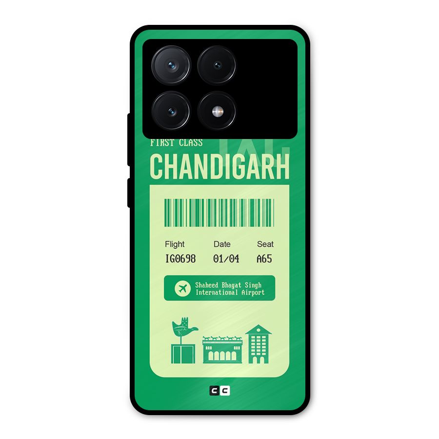 Chandigarh Boarding Pass Metal Back Case for Poco X6 Pro