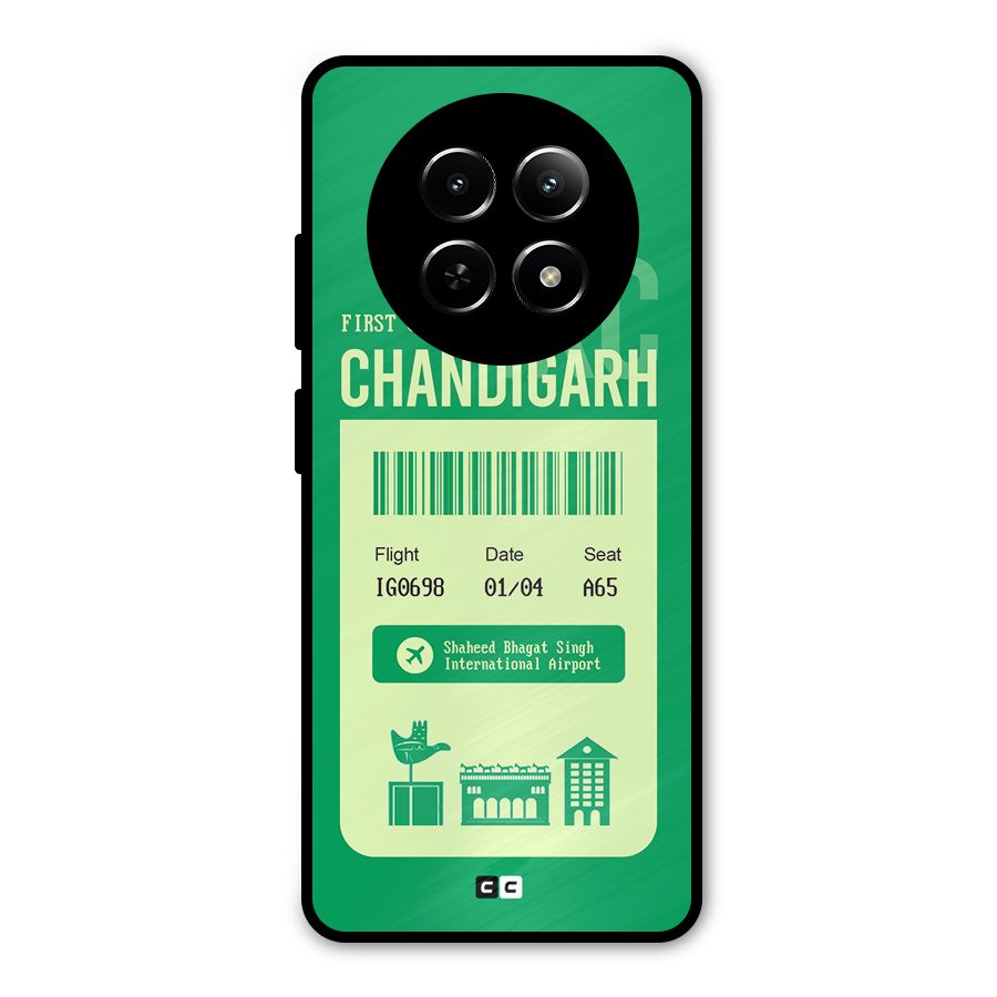 Chandigarh Boarding Pass Metal Back Case for Realme 12x 5G
