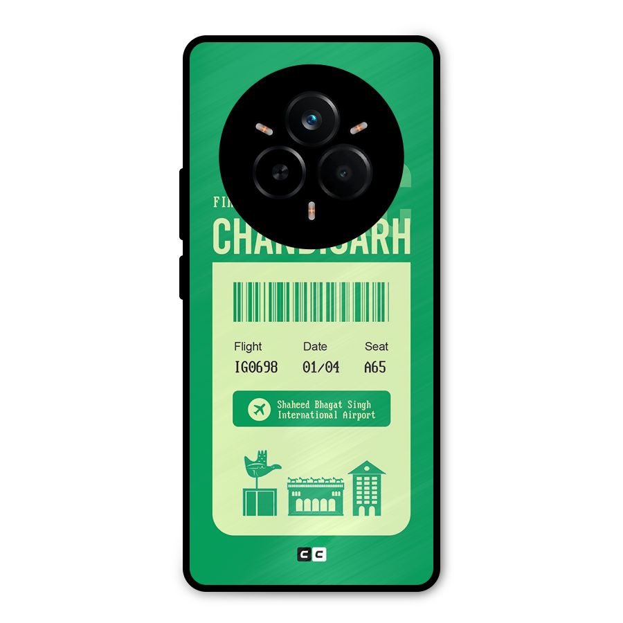 Chandigarh Boarding Pass Metal Back Case for Realme 14 Pro