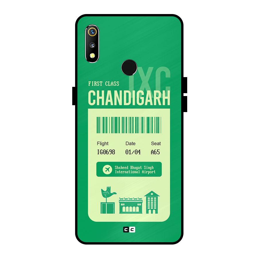 Chandigarh Boarding Pass Metal Back Case for Realme 3