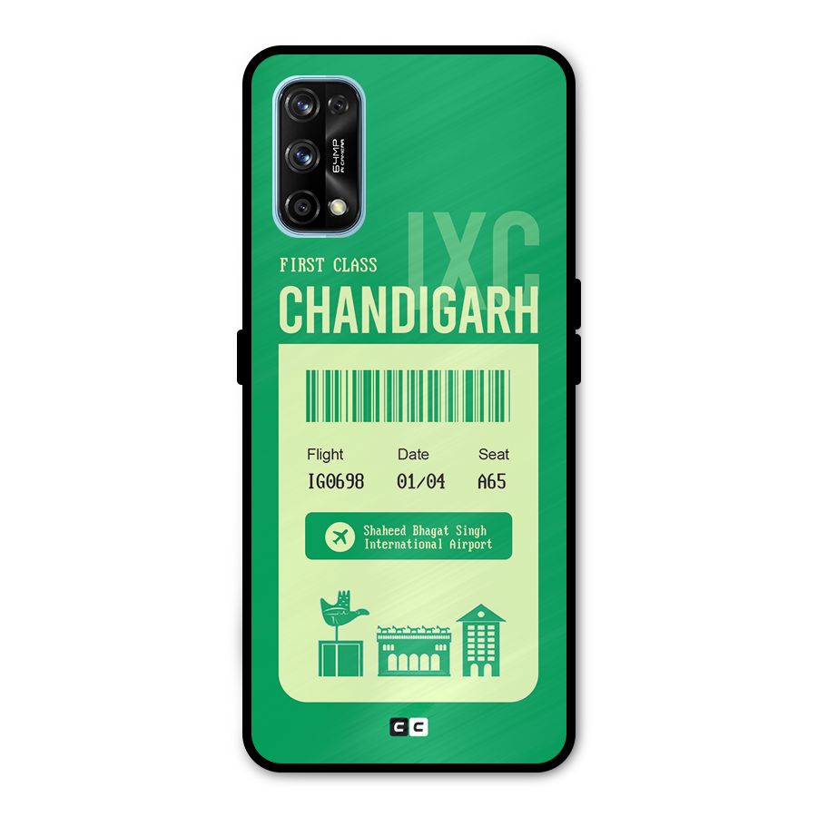 Chandigarh Boarding Pass Metal Back Case for Realme 7 Pro