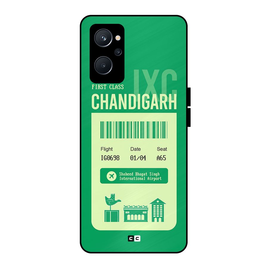 Chandigarh Boarding Pass Metal Back Case for Realme 9i 5G