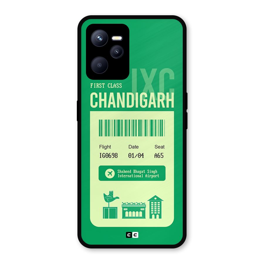Chandigarh Boarding Pass Metal Back Case for Realme C35