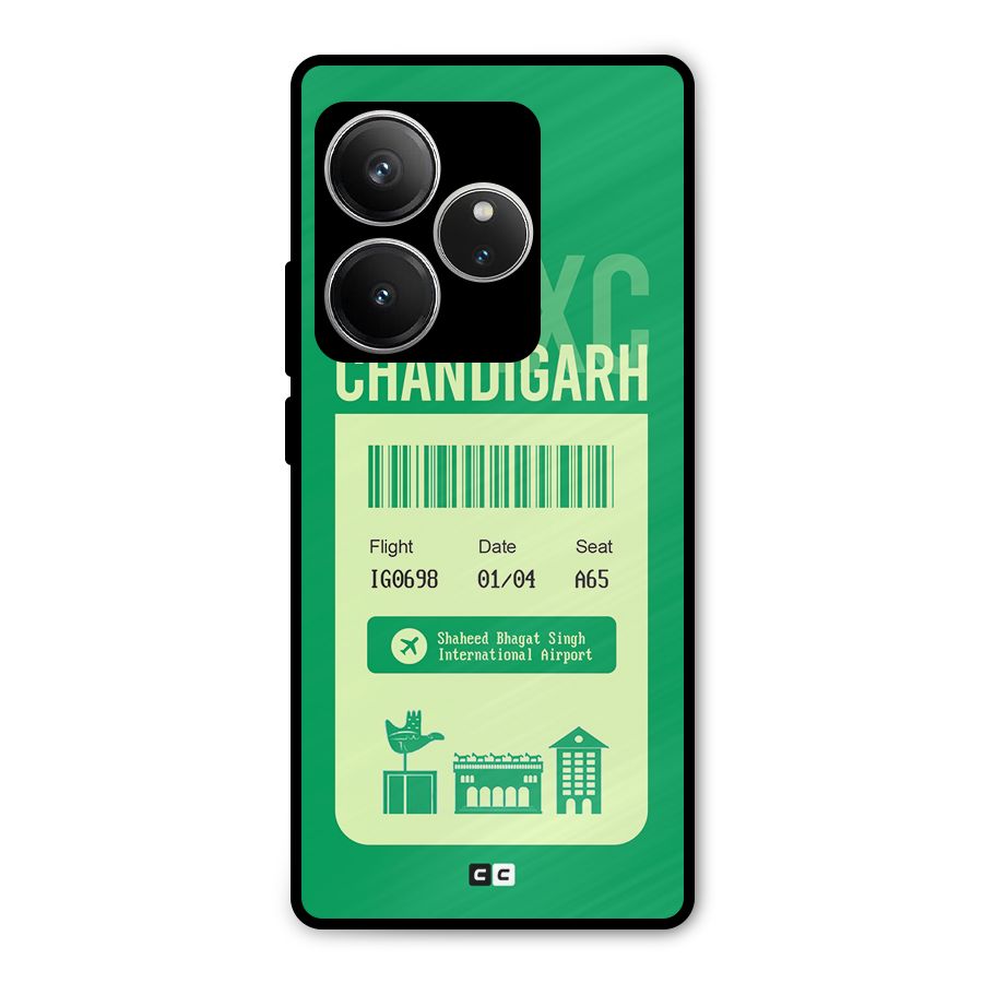 Chandigarh Boarding Pass Metal Back Case for Realme GT 6