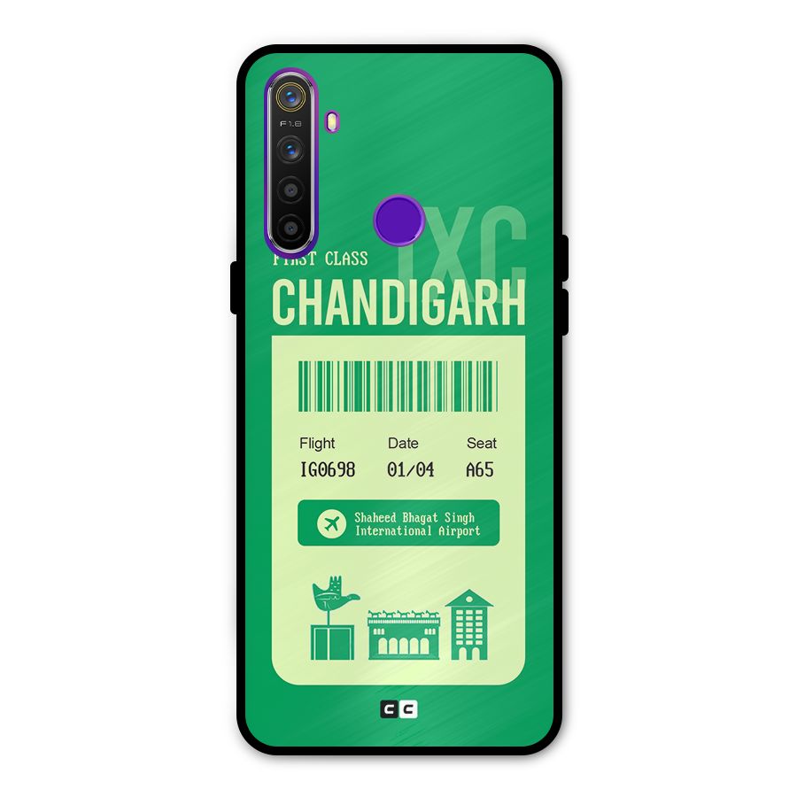 Chandigarh Boarding Pass Metal Back Case for Realme Narzo 10