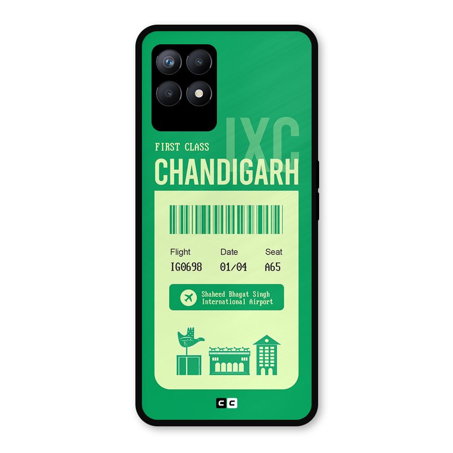 Chandigarh Boarding Pass Metal Back Case for Realme Narzo 50