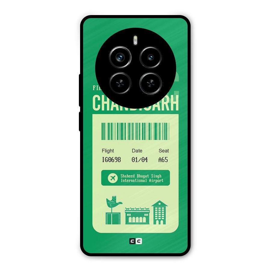 Chandigarh Boarding Pass Metal Back Case for Realme P1 Pro