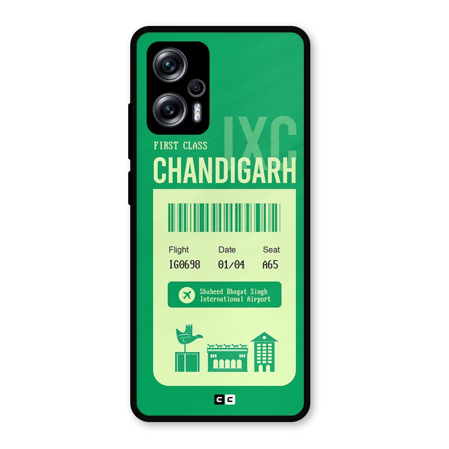 Chandigarh Boarding Pass Metal Back Case for Redmi K50i