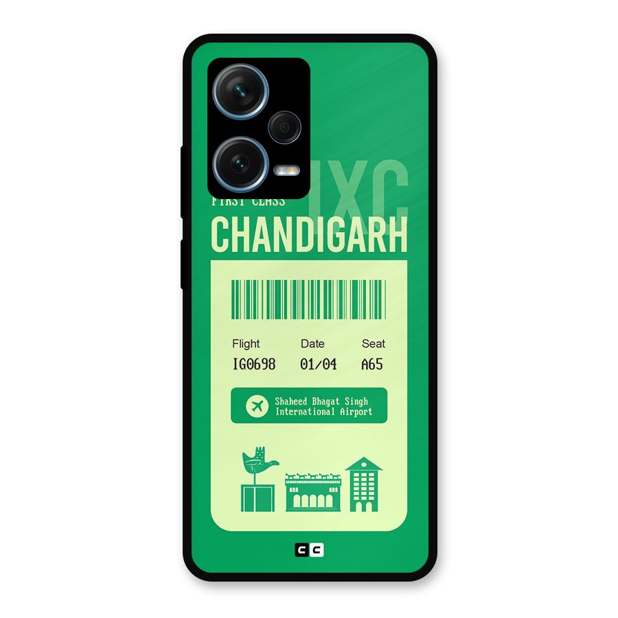 Chandigarh Boarding Pass Metal Back Case for Redmi Note 12 Pro Plus 5G