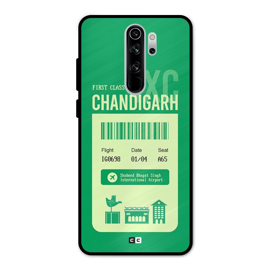Chandigarh Boarding Pass Metal Back Case for Redmi Note 8 Pro