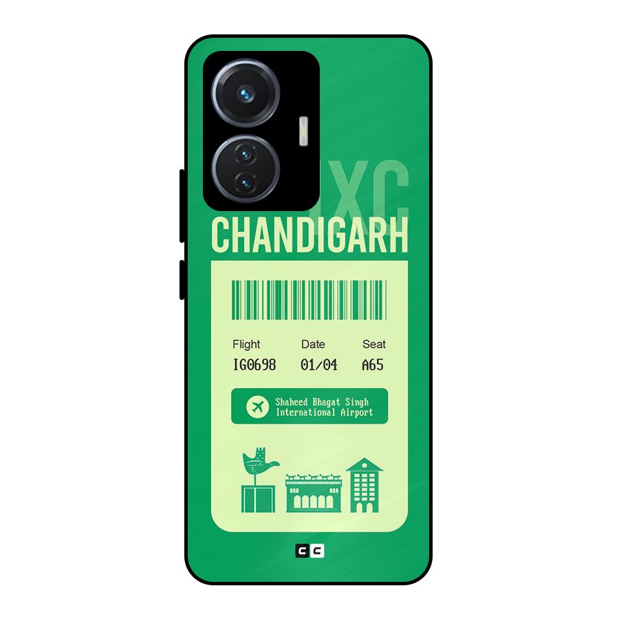 Chandigarh Boarding Pass Metal Back Case for Vivo T1 44W