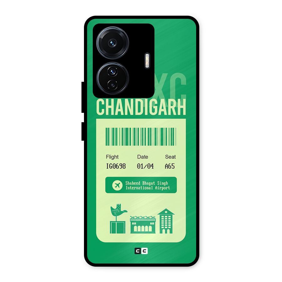 Chandigarh Boarding Pass Metal Back Case for Vivo T1 Pro