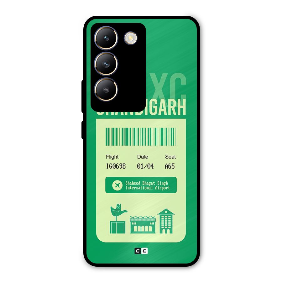Chandigarh Boarding Pass Metal Back Case for Vivo T3 5G