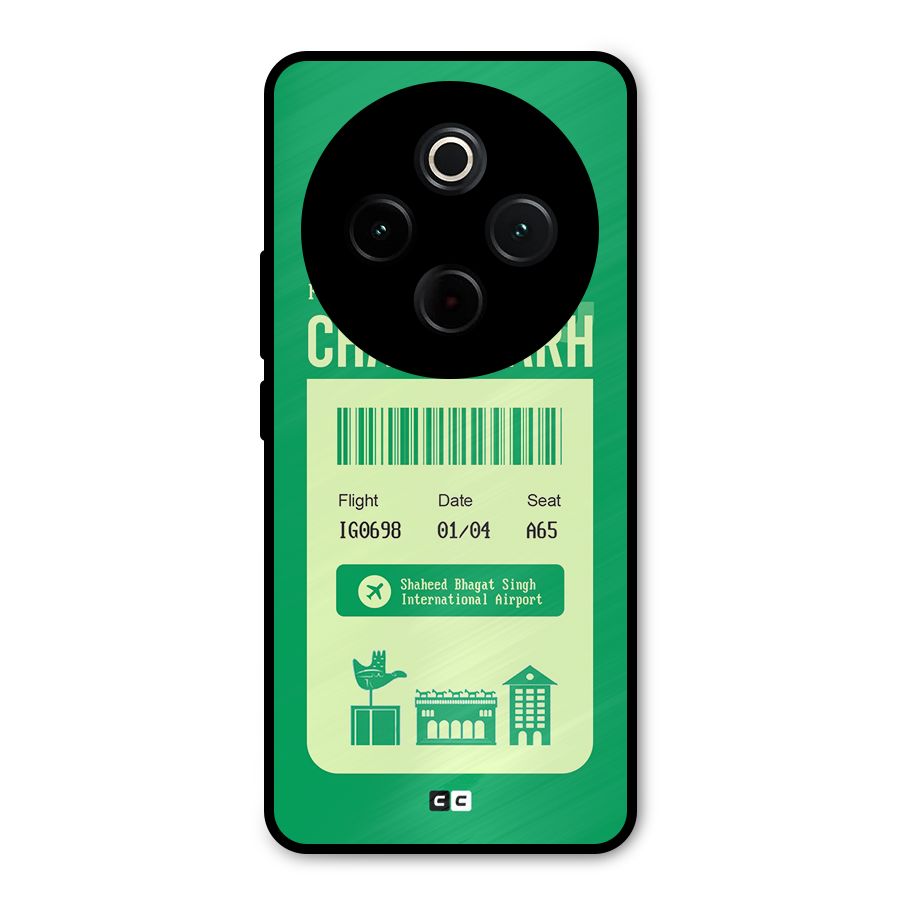 Chandigarh Boarding Pass Metal Back Case for Vivo T4