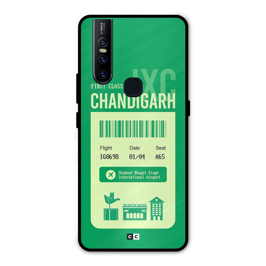 Chandigarh Boarding Pass Metal Back Case for Vivo V15