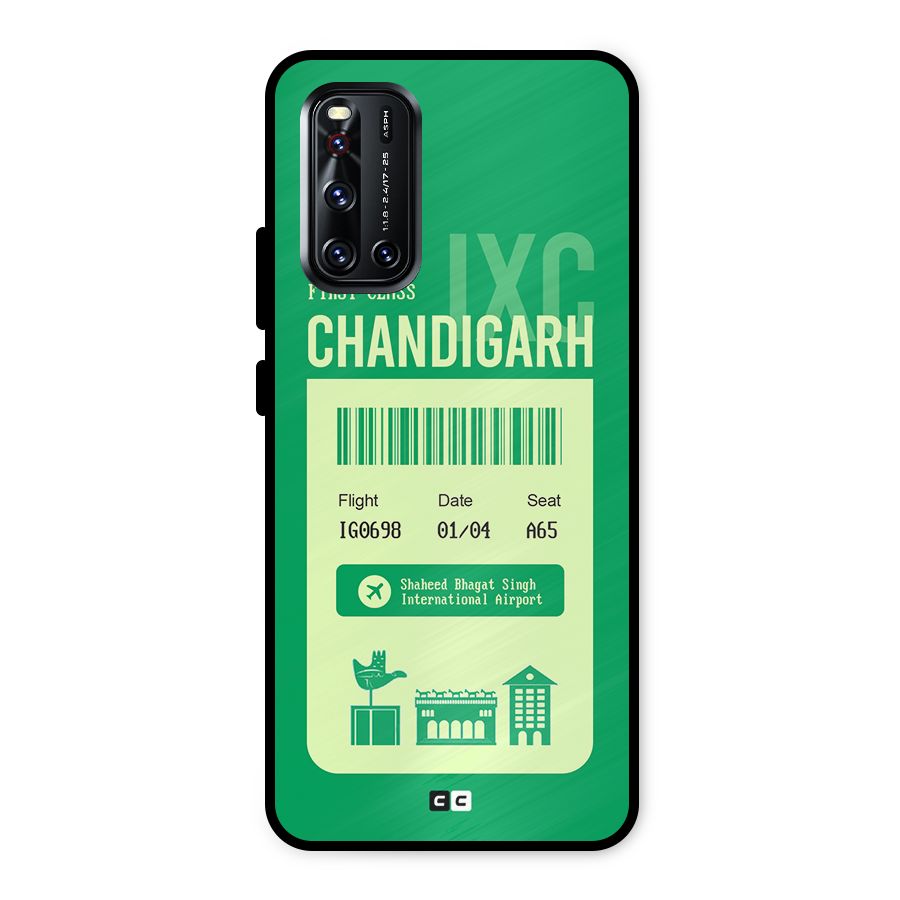 Chandigarh Boarding Pass Metal Back Case for Vivo V19