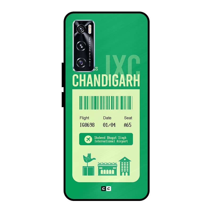 Chandigarh Boarding Pass Metal Back Case for Vivo V20 SE