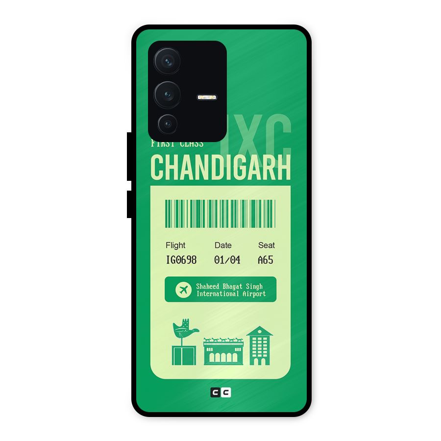 Chandigarh Boarding Pass Metal Back Case for Vivo V23 5G