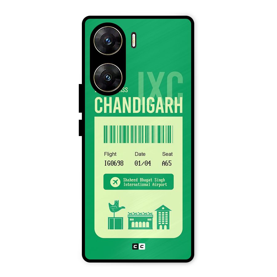 Chandigarh Boarding Pass Metal Back Case for Vivo V29e