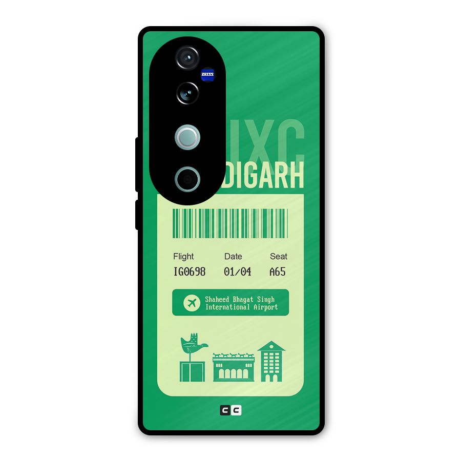 Chandigarh Boarding Pass Metal Back Case for Vivo V40
