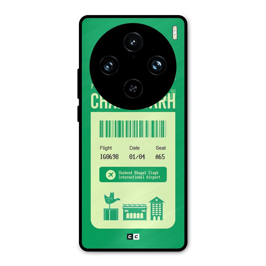 Chandigarh Boarding Pass Metal Back Case for Vivo X100 Pro
