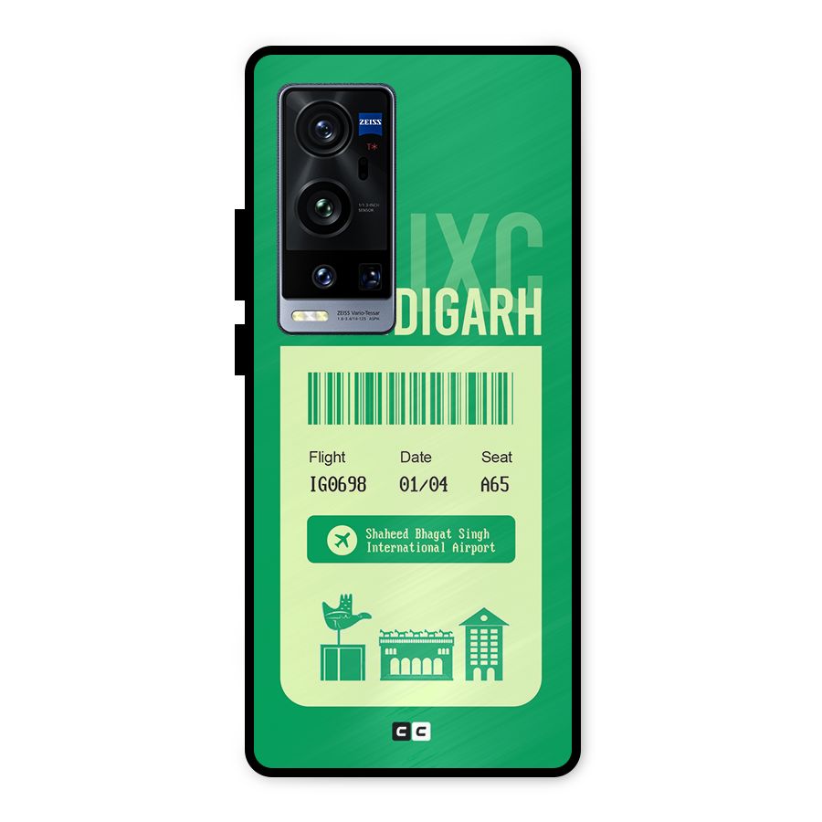 Chandigarh Boarding Pass Metal Back Case for Vivo X60 Pro Plus