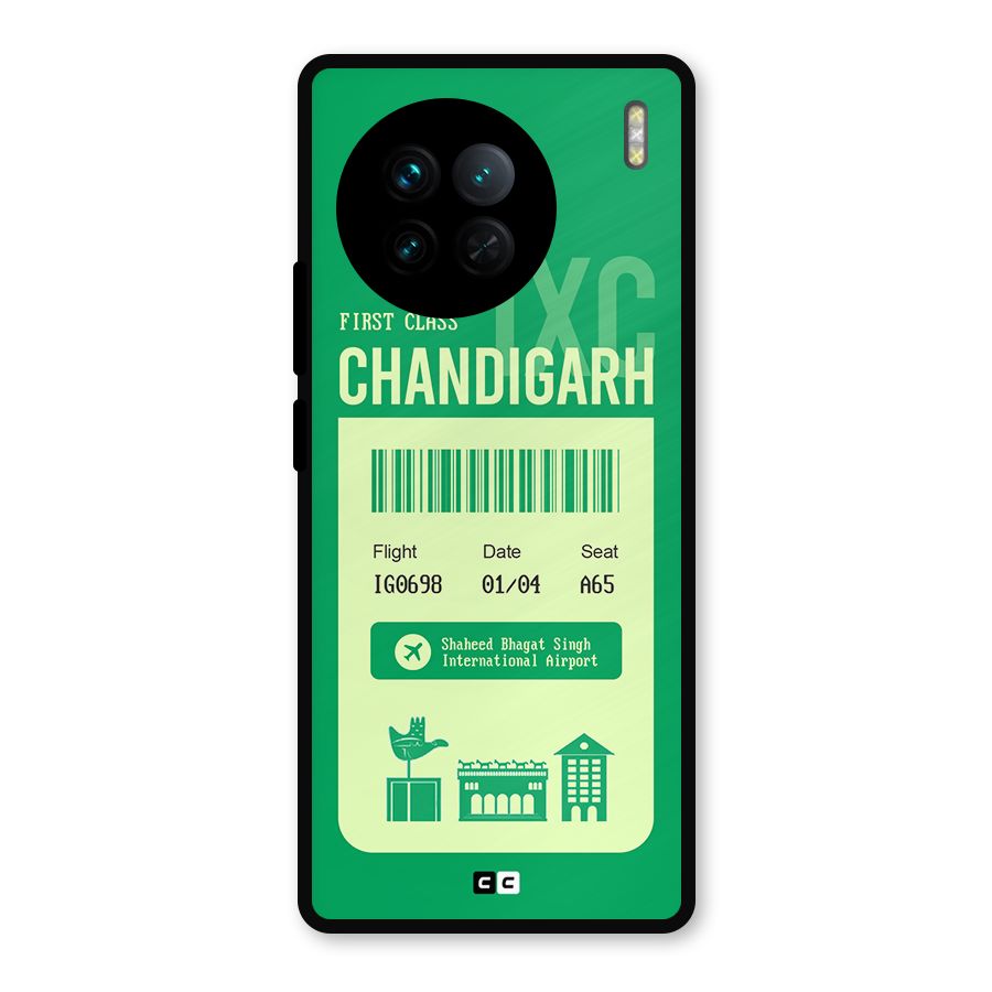 Chandigarh Boarding Pass Metal Back Case for Vivo X90