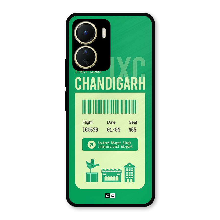 Chandigarh Boarding Pass Metal Back Case for Vivo Y16