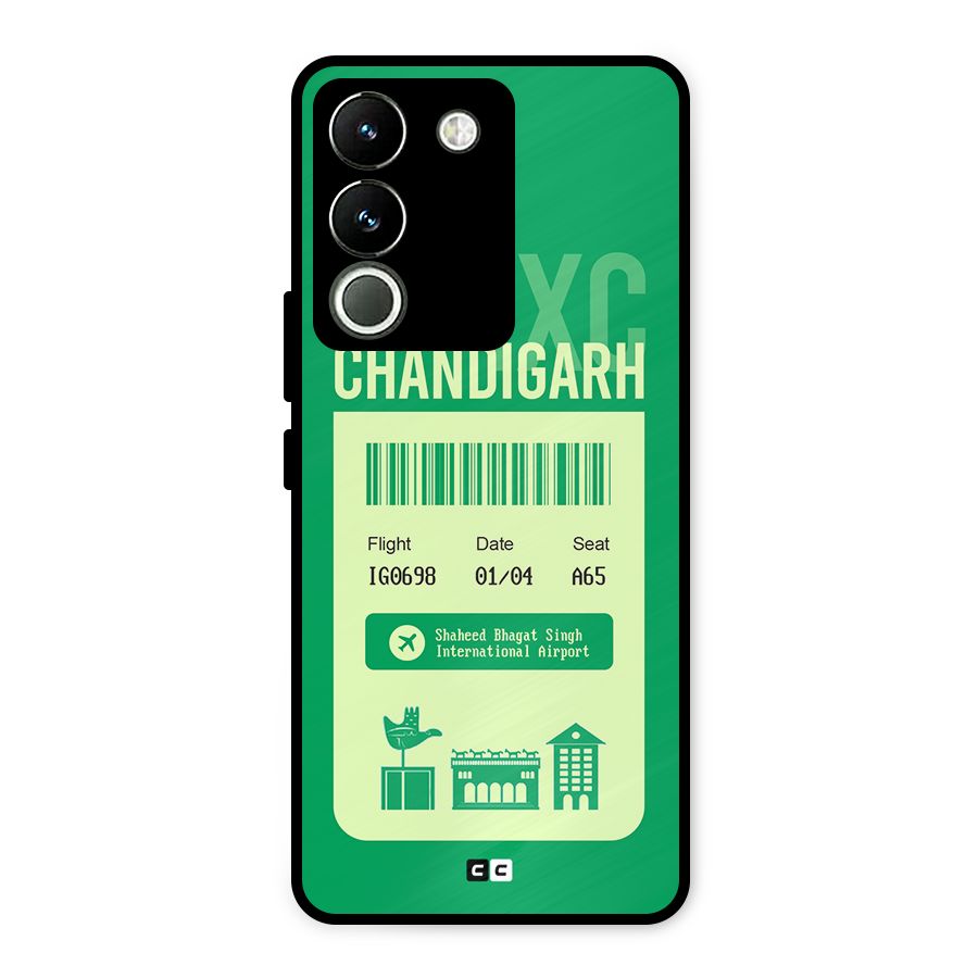 Chandigarh Boarding Pass Metal Back Case for Vivo Y200