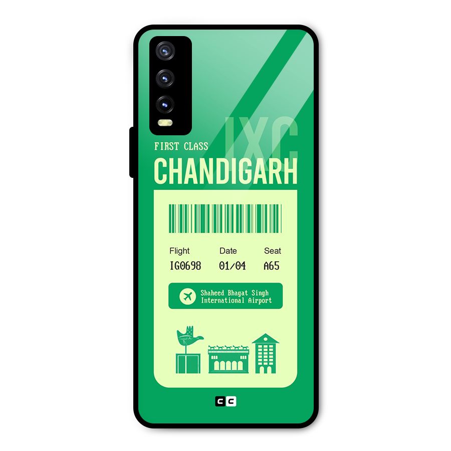 Chandigarh Boarding Pass Metal Back Case for Vivo Y20g