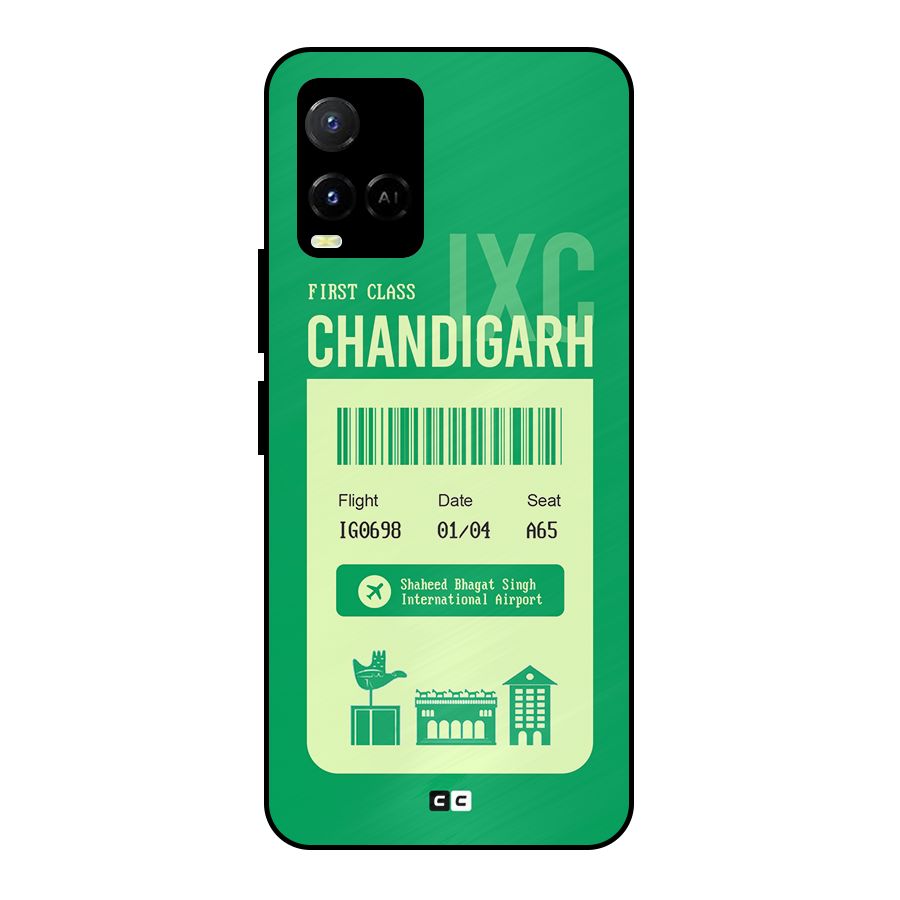 Chandigarh Boarding Pass Metal Back Case for Vivo Y21T