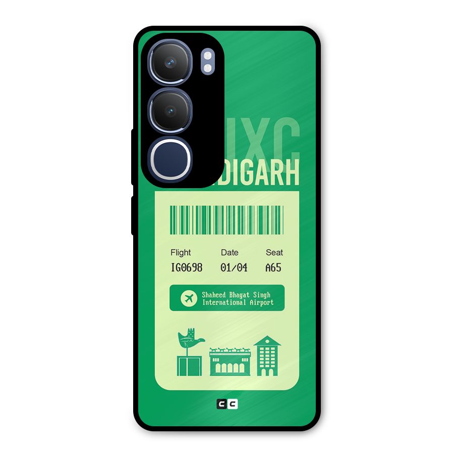 Chandigarh Boarding Pass Metal Back Case for Vivo Y29