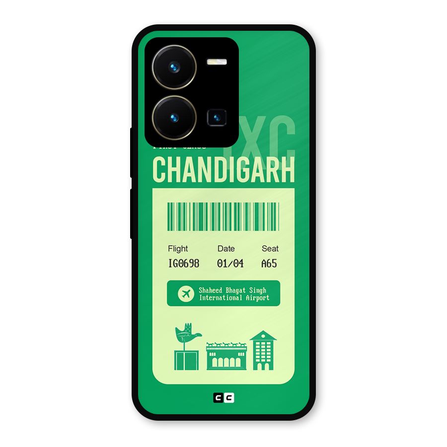 Chandigarh Boarding Pass Metal Back Case for Vivo Y35
