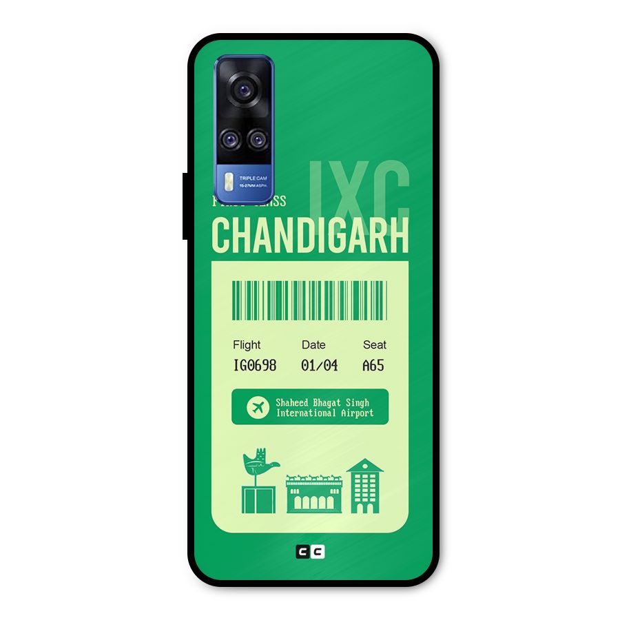 Chandigarh Boarding Pass Metal Back Case for Vivo Y51A
