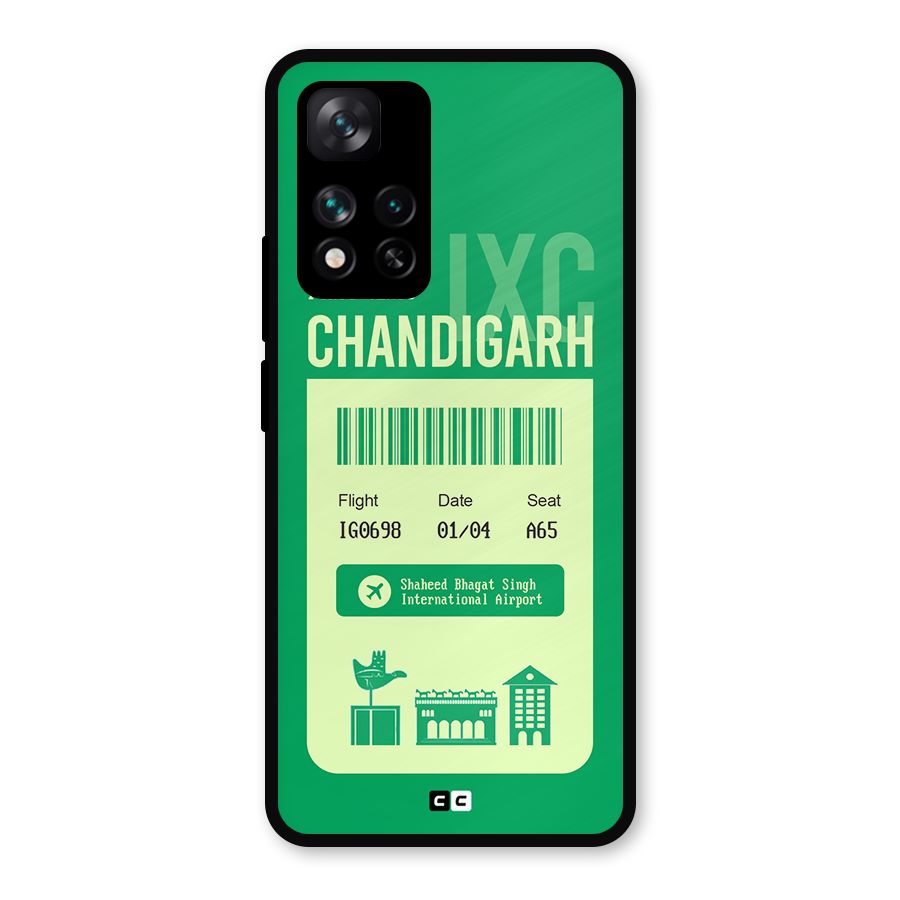 Chandigarh Boarding Pass Metal Back Case for Xiaomi 11i Hypercharge 5G