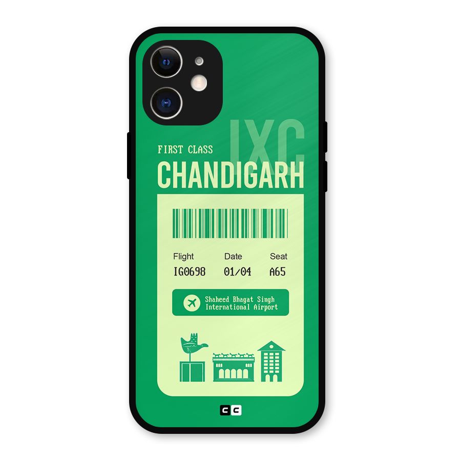 Chandigarh Boarding Pass Metal Back Case for iPhone 12