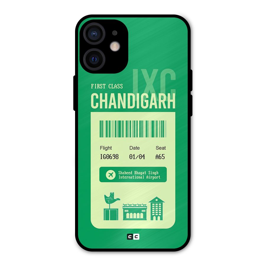 Chandigarh Boarding Pass Metal Back Case for iPhone 12 Mini