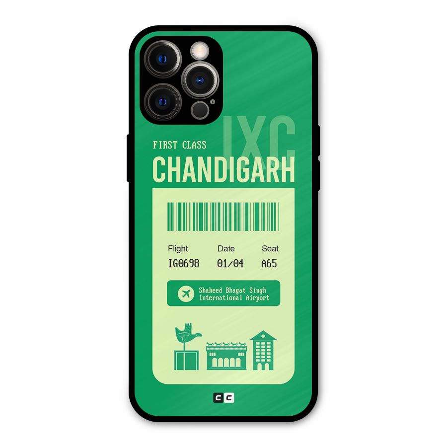 Chandigarh Boarding Pass Metal Back Case for iPhone 12 Pro Max