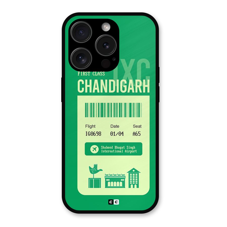 Chandigarh Boarding Pass Metal Back Case for iPhone 15 Pro